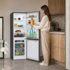 Lodówko-zamrażarka 173 l Bomann KG 320.3 (ciemny inox)