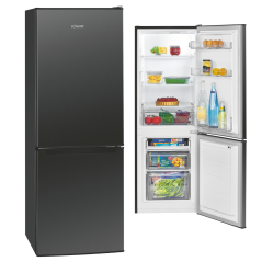 Lodówko-zamrażarka 173 l Bomann KG 320.3 (ciemny inox)